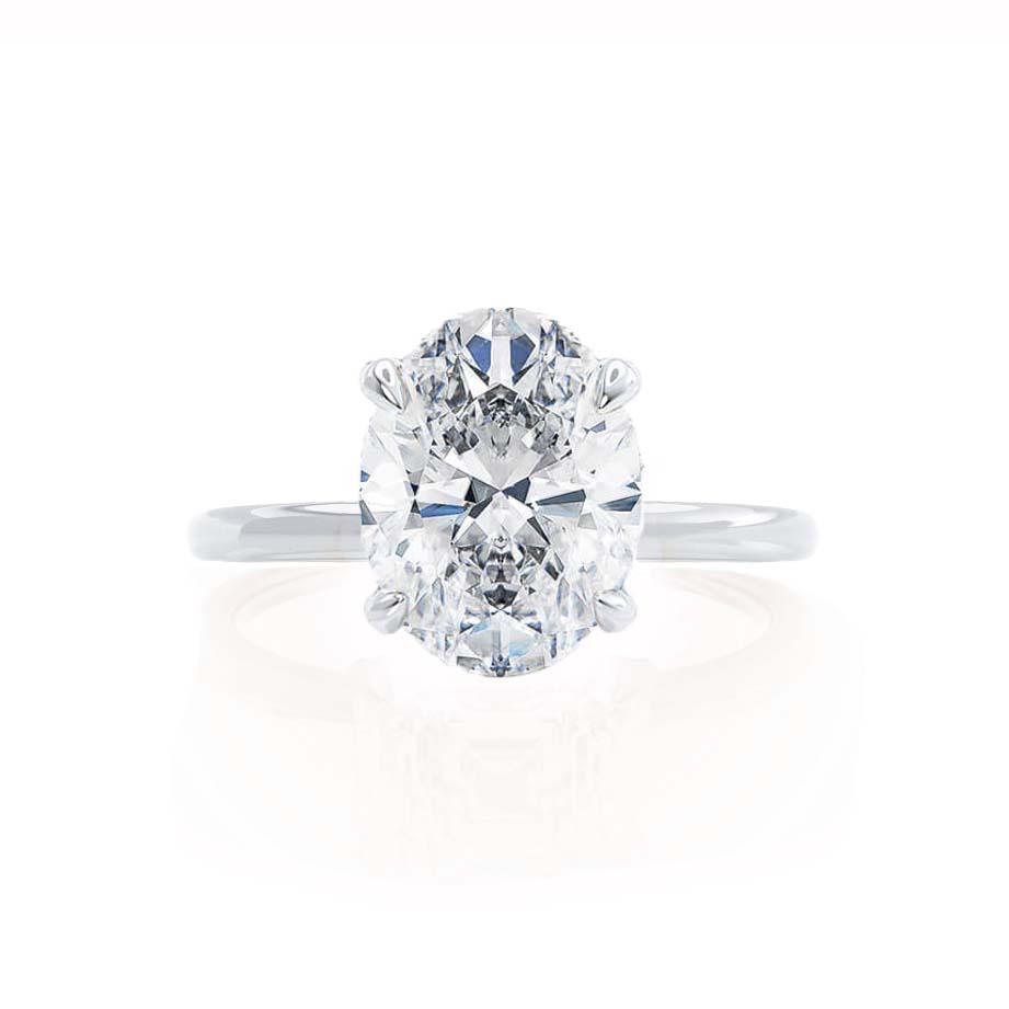 Top-down angle showcasing the brilliance of the solitaire diamond setting.