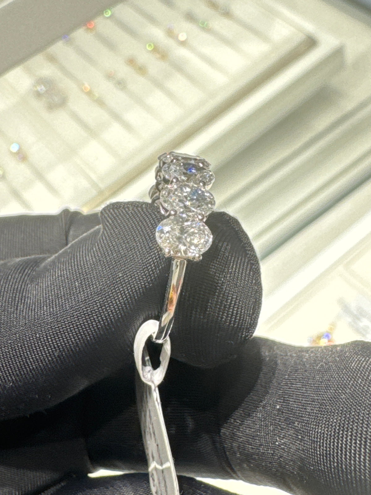 Payment for Tdell to pay (18k Yellow Gold 7-Stone Lab Diamond Band, size 6, ~2.22ctw)