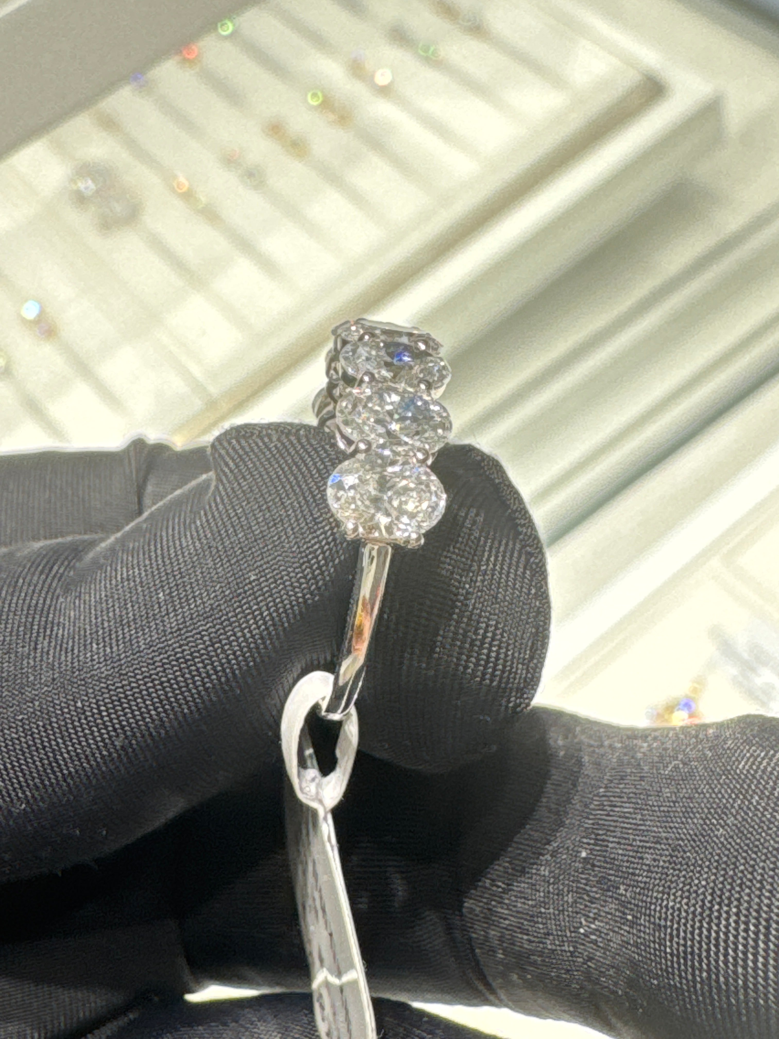 Payment for Tdell to pay (18k Yellow Gold 7-Stone Lab Diamond Band, size 6, ~2.22ctw)