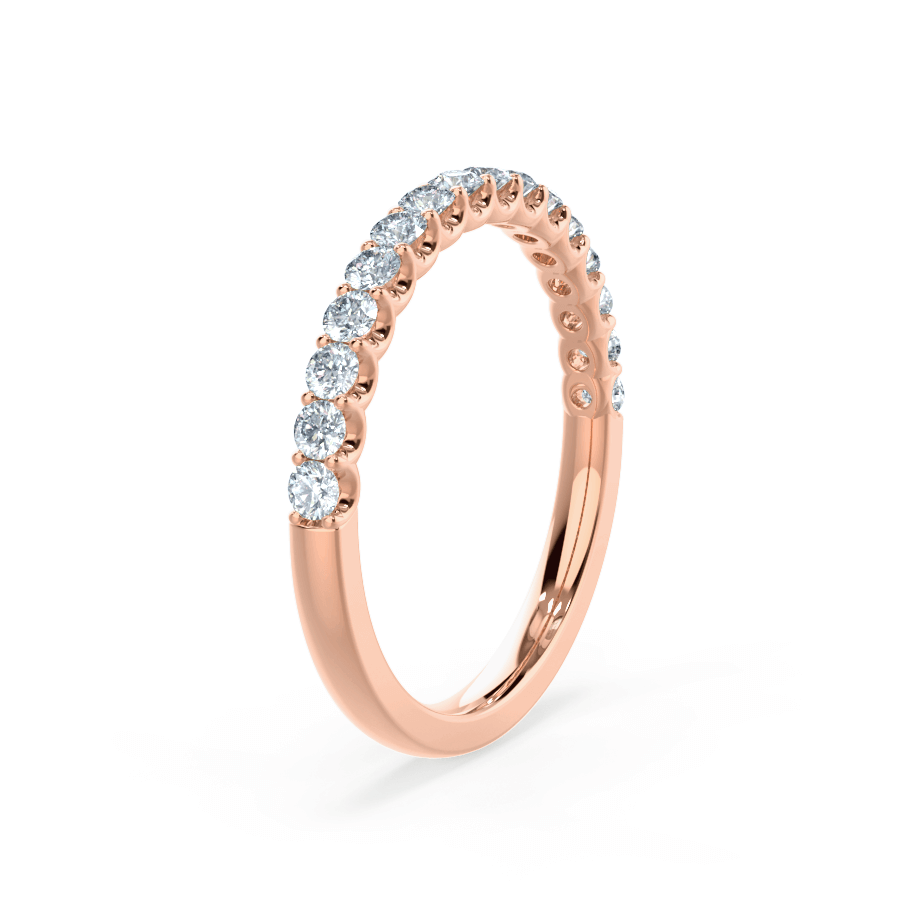 Oval-shaped rose gold ring with full pavé diamonds, reflecting elegance and brilliance.