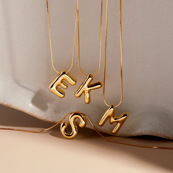 18K Gold Lucky Letters Necklace