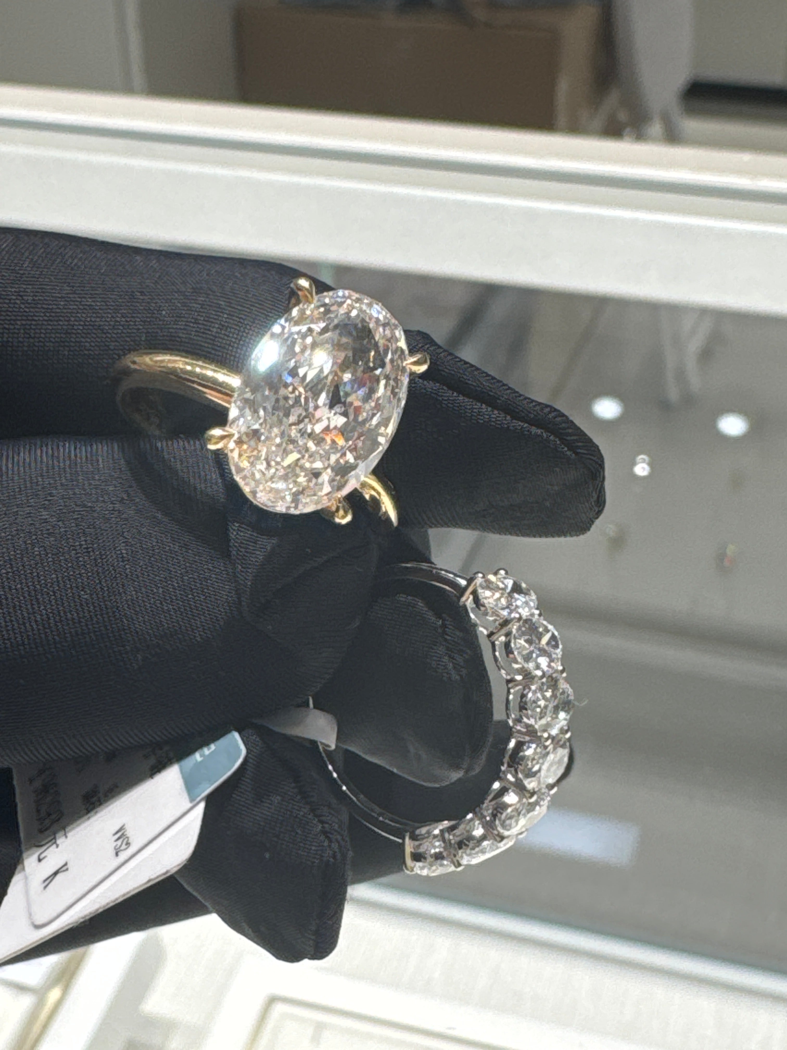 Payment for GiGi(6.25ct Oval solitaire ring &2.22ct band ) 18K white Gold