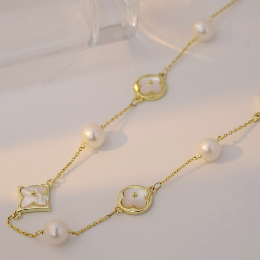 Aurora 14K Gold Pearl Necklace