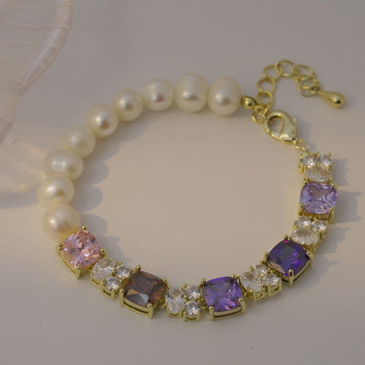 14K Gold Serenade of Colors Gemstone Bracelet