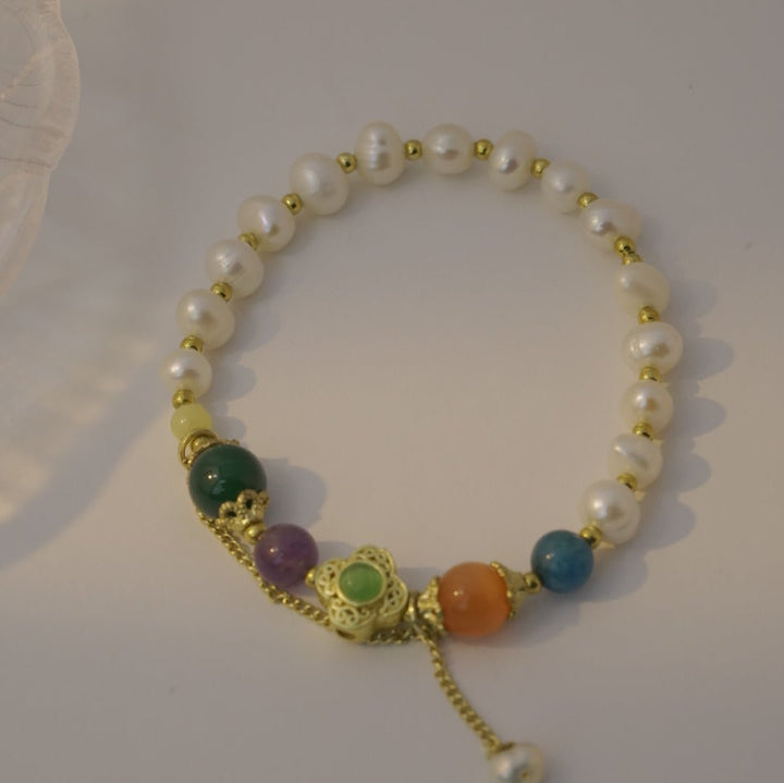 14K GoldRainbow Delight Gemstone Bracelet