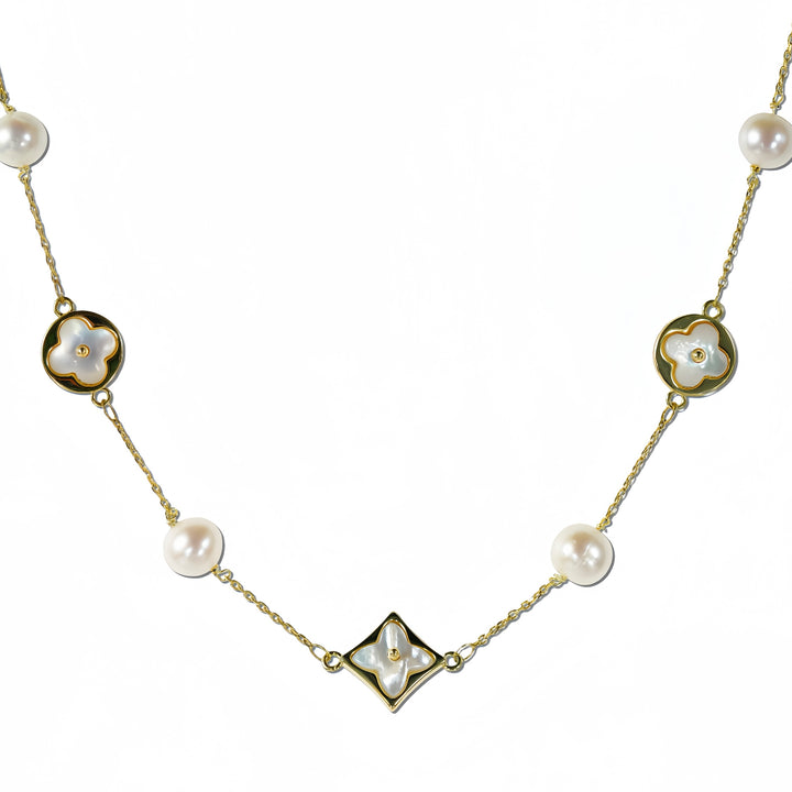 Aurora 14K Gold Pearl Necklace