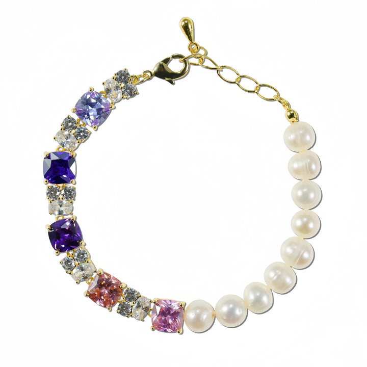 14K Gold Serenade of Colors Gemstone Bracelet