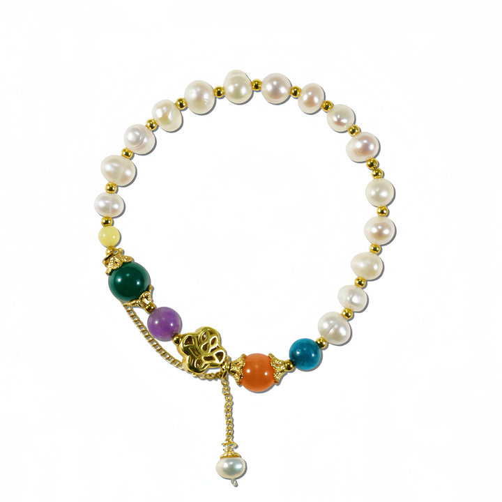 14K GoldRainbow Delight Gemstone Bracelet