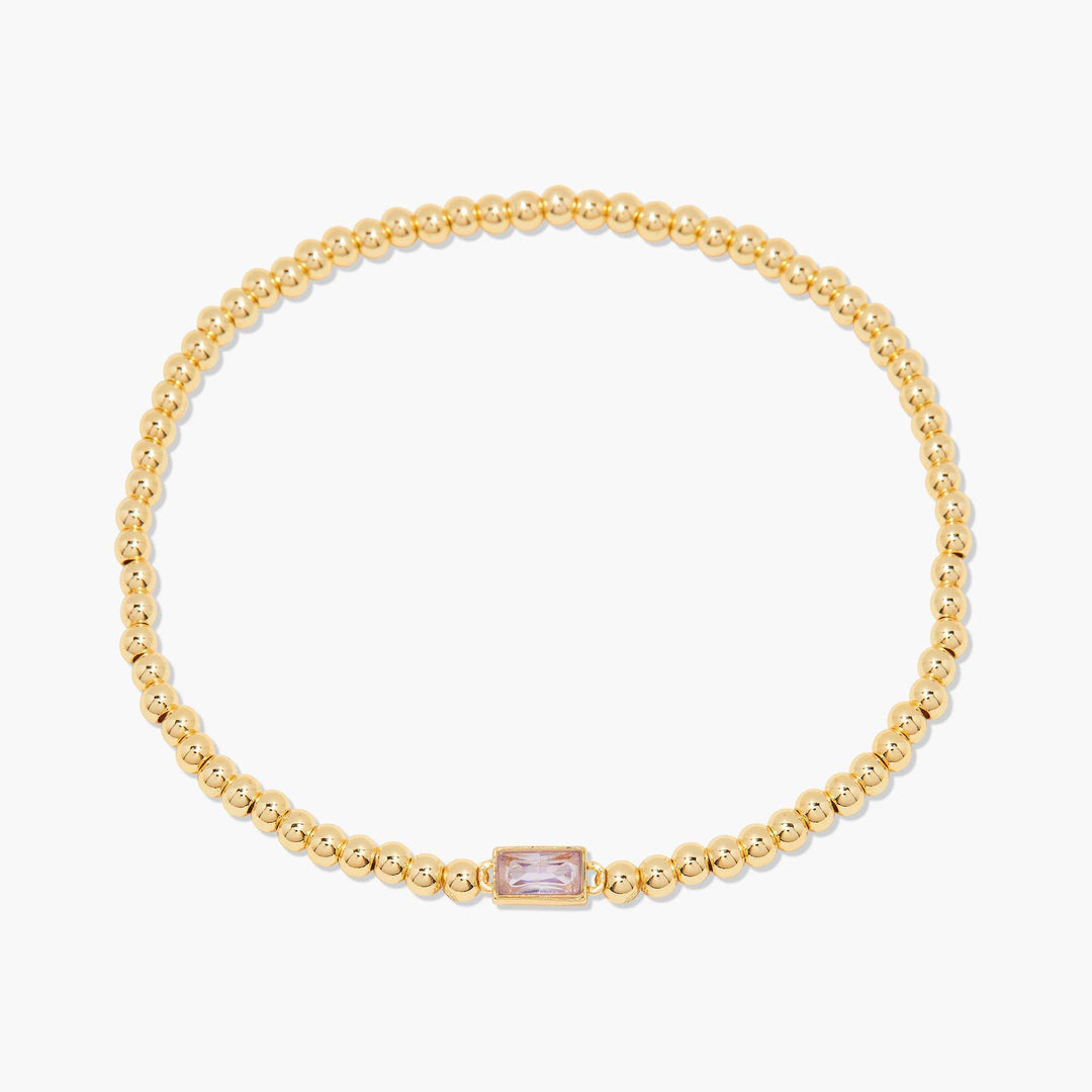 18K Gold Infinite Birthstone Bracelet