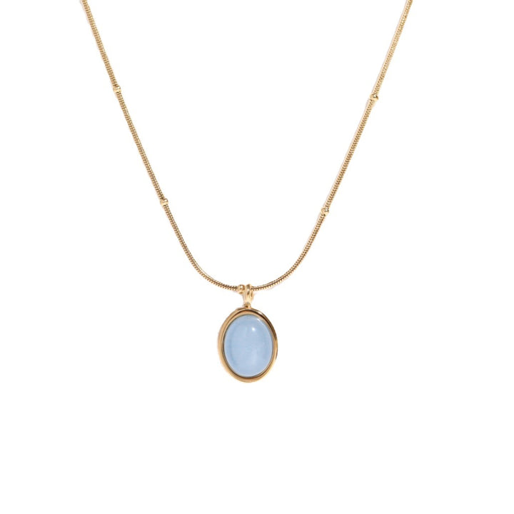 18K gold Aquamarien  natural stone,