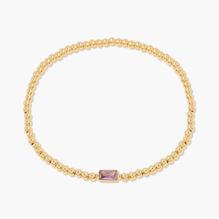 18K Gold Infinite Birthstone Bracelet