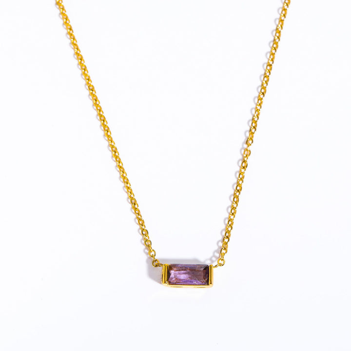 18K Gold Eternity Birthstone Necklace