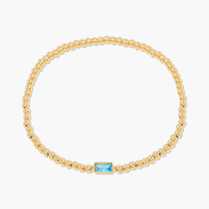 18K Gold Infinite Birthstone Bracelet