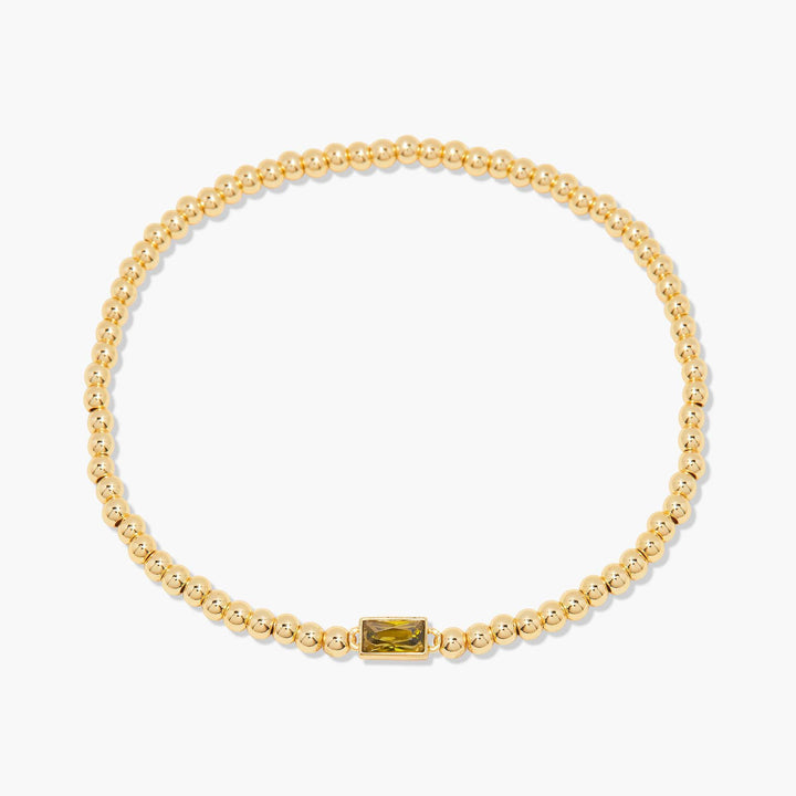 18K Gold Infinite Birthstone Bracelet