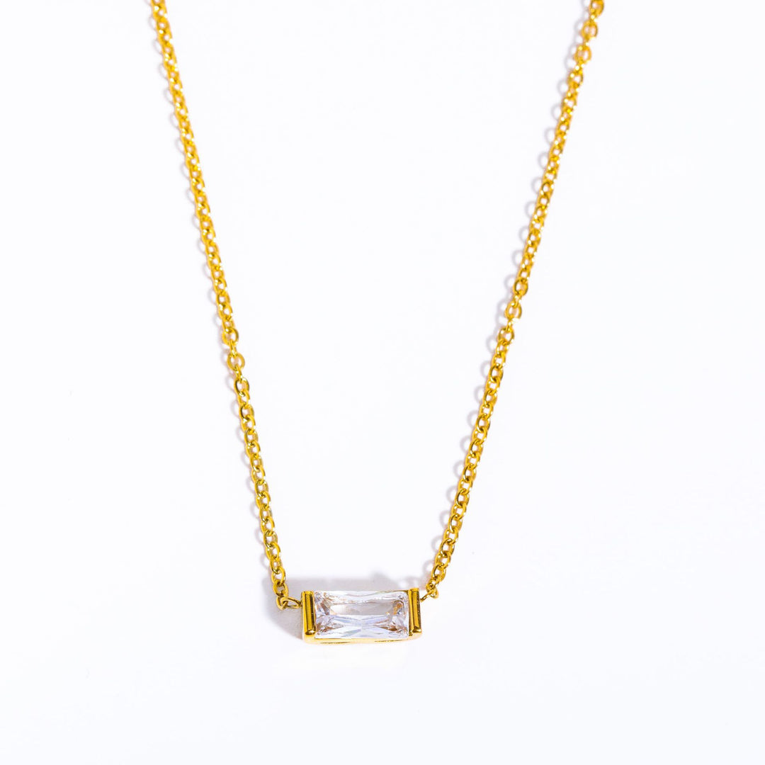 18K Gold Eternity Birthstone Necklace