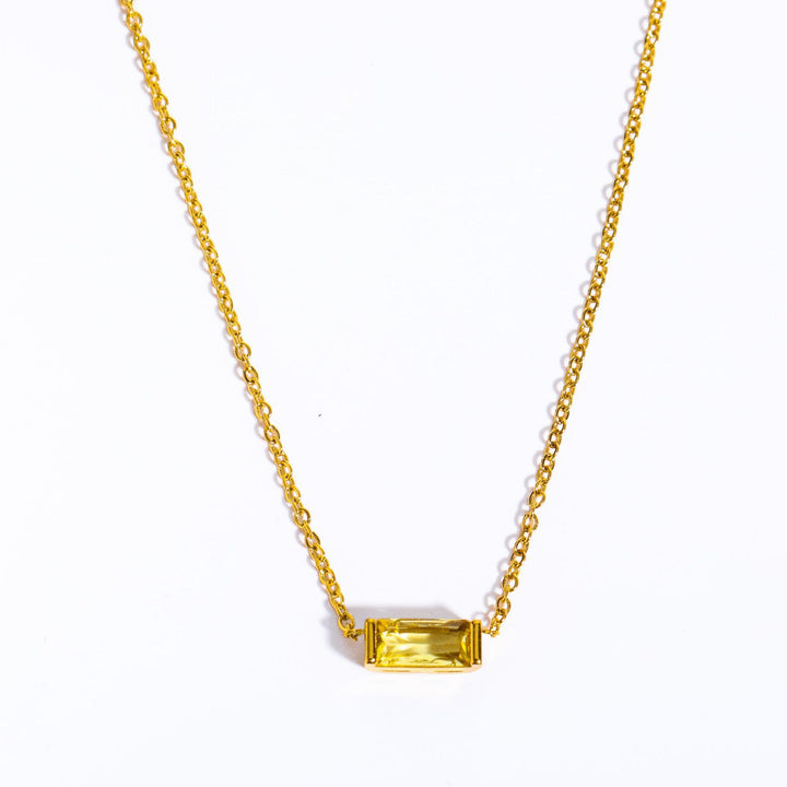 18K Gold Eternity Birthstone Necklace