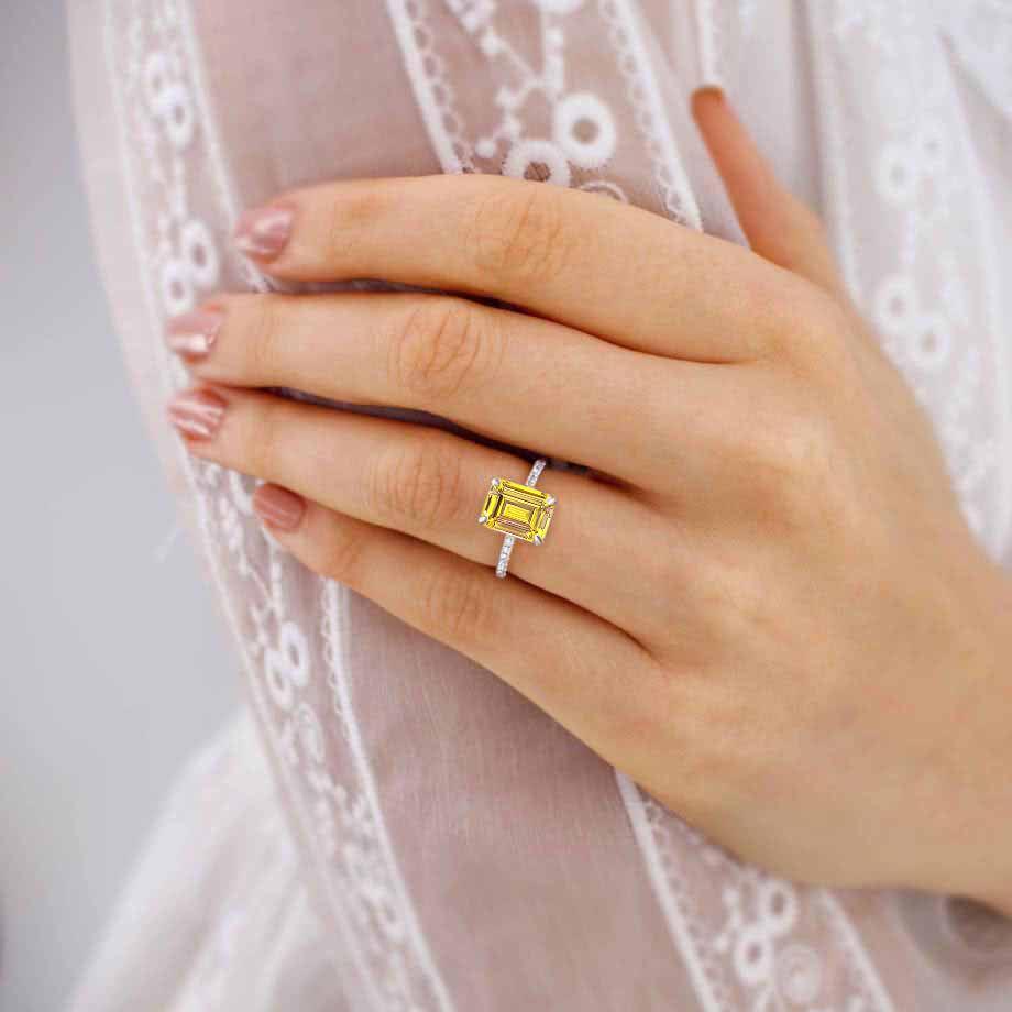 Elegant lifestyle photo featuring the ring on hand, showcasing its timeless sophistication and graceful proportion.